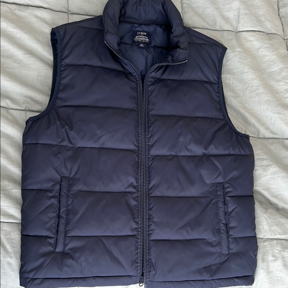 J. Crew Men's Navy Puffer Vest